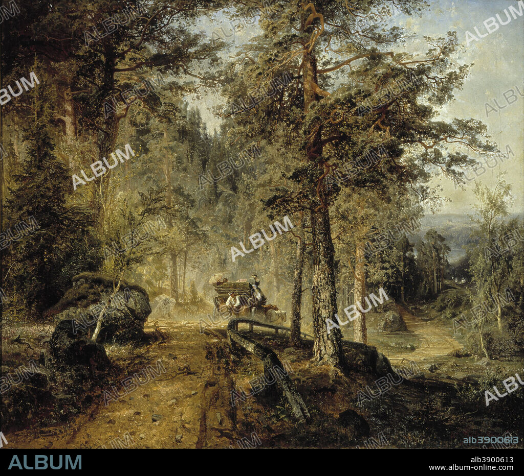 WERNER HOLMBERG. Road in Häme (A Hot Summer Day). Date/Period: 1860. Painting. Oil on canvas. Width: 103.5 cm. Height: 88.5 cm.