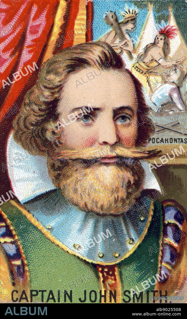 Portrait of Captain John Smith, Admiral of New England (1580-1631) an English soldier, explorer, and author. Dated 17th Century.