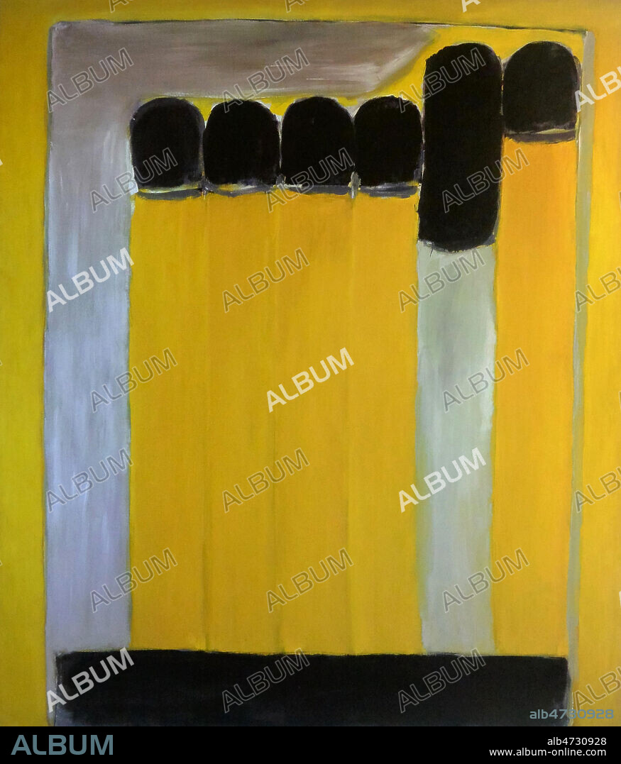 JOSE GUERRERO. José Guerrero, Crecientes (Serie Amarillo), 1970. Óleo sobre lienzo. 204, 5 x 182 cm. Museo de Arte Abstracto Español, Cuenca.