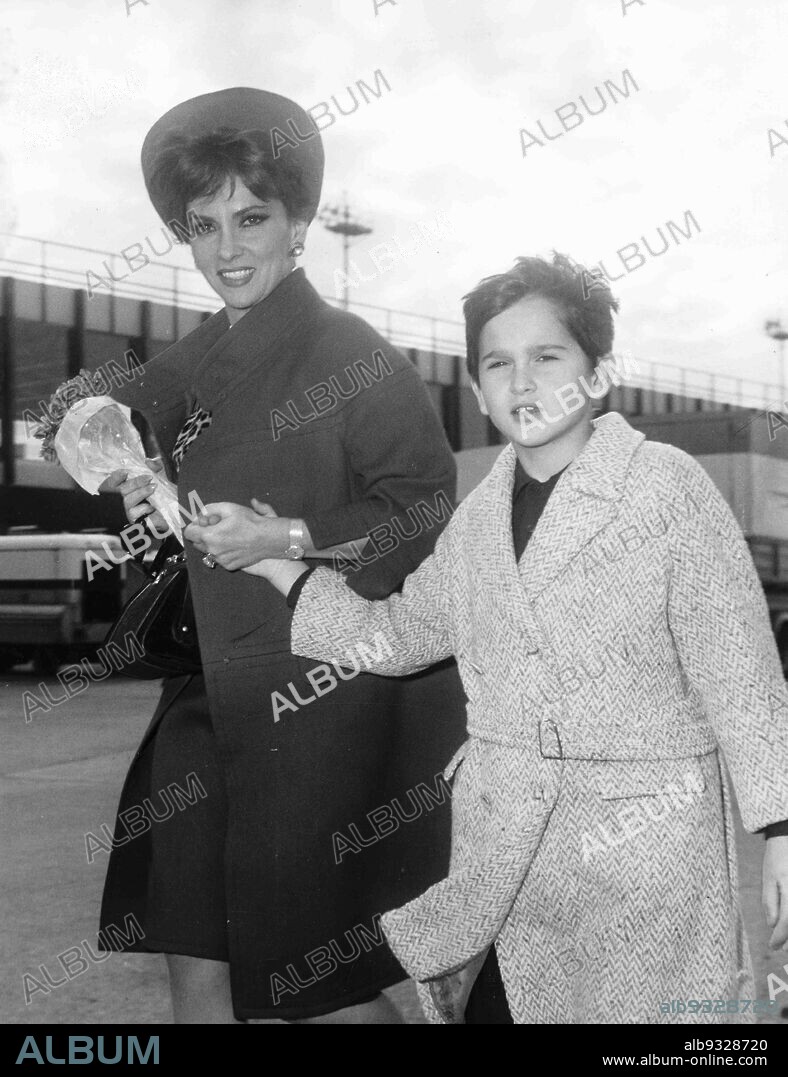 Gina Lollobrigida With Son Andrea Milko Skofic, Rome 1966.