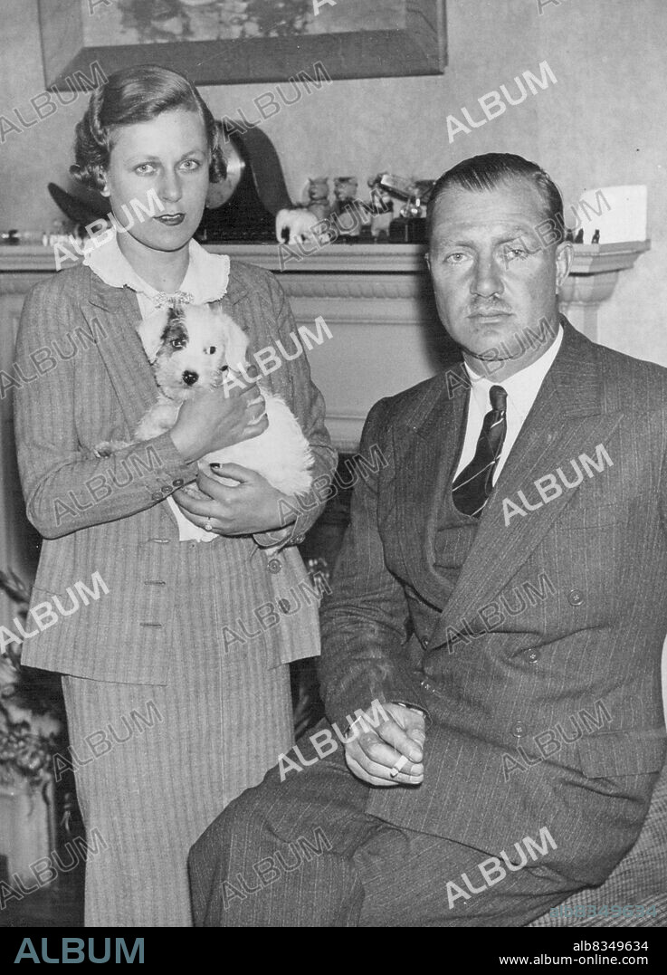 C.W.A. Scott with Miss Greta Bremner to whom he has become engaged. August 17, 1936. (Photo by Kosmos Press Bureau).