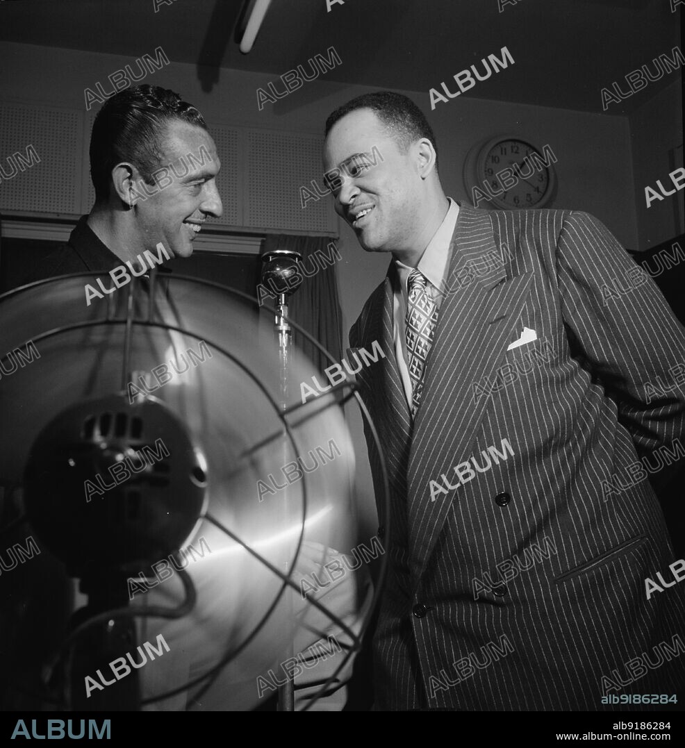 WILLIAM PAUL GOTTLIEB. Portrait of Arnett Cobb and Symphony Sid, WHOM, New York, N.Y., 1946.