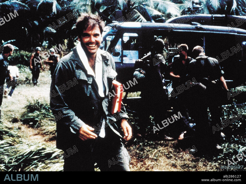 OLIVER STONE in PLATOON, 1986, directed by OLIVER STONE. Copyright ORION PICTURES.