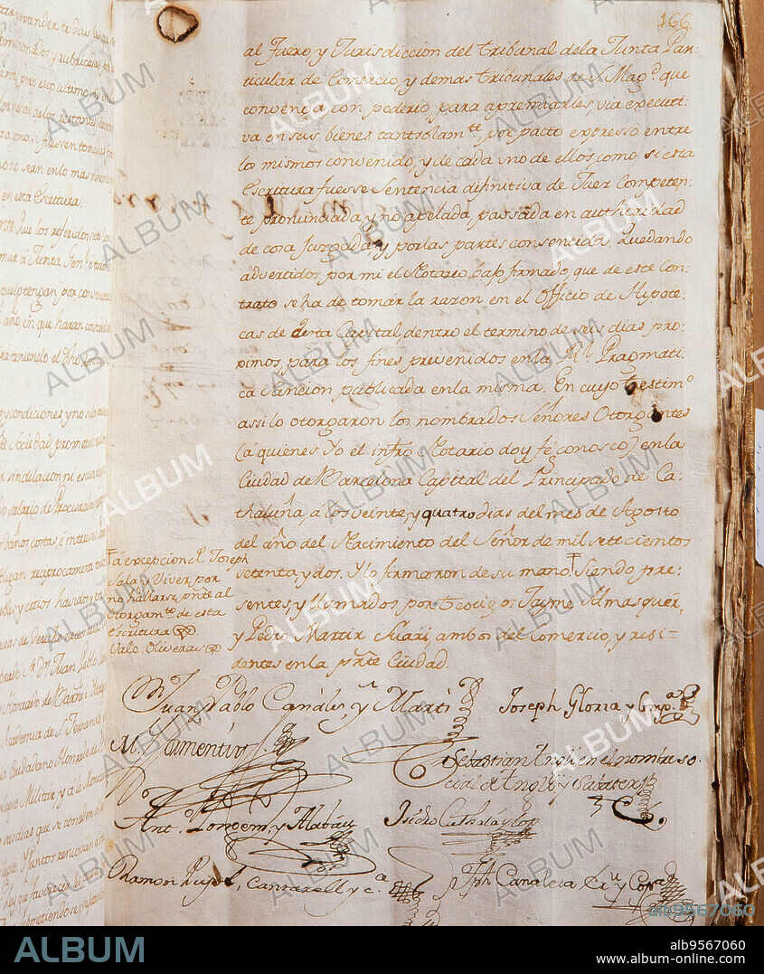 Protocolo constitución Sociedad Textil, 1772. Arxiu Històric de Protocols de Barcelona.