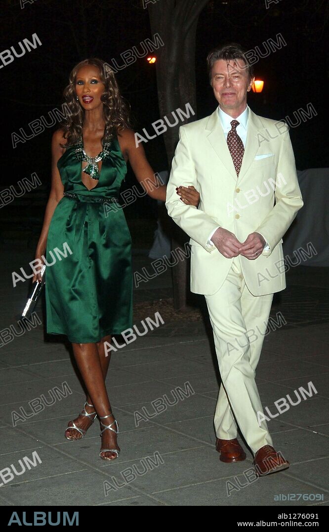 April 24 2007, New York City; Iman and David Bowie arriving at the Vanity Fair 2007 Tribeca Film Festival party at The State Supreme Courthouse in downtown Manhattan. (Credit Image: © Sharkpixs/ZUMA Press). 31/05/2007