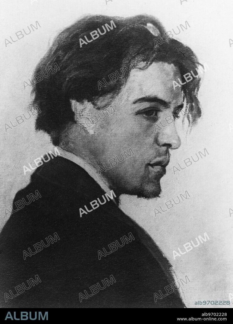 Anton Chekhov. Portrait, Nikolai Chekhov painted in the early 80's. The year Chekhov's last works appeared in print. Undated. Supplied By: SCRSS - Society for Co-operation in Russian & Soviet Studies.