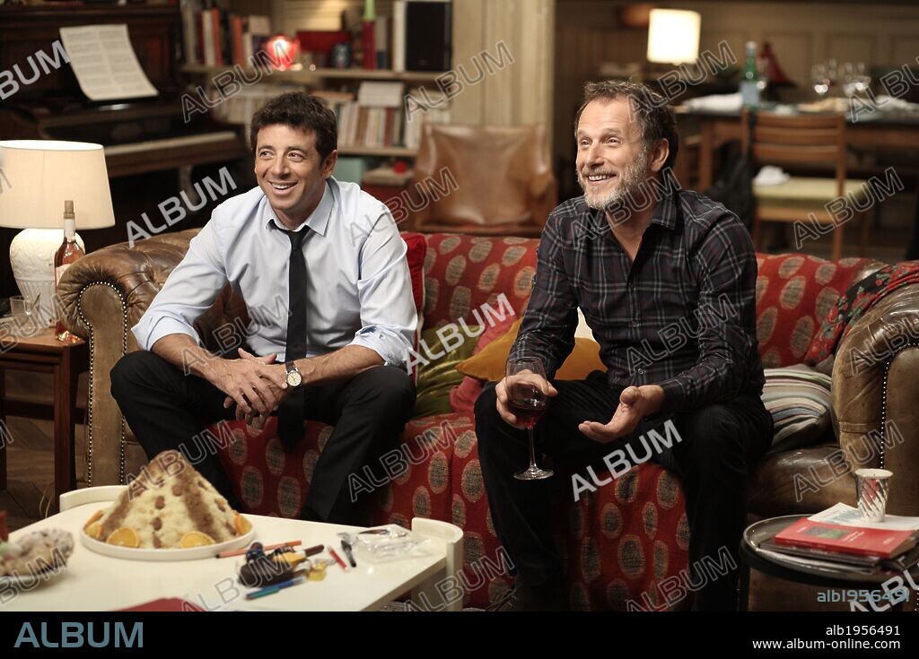 CHARLES BERLING and PATRICK BRUEL in WHAT'S IN A NAME, 2012 (LE PRENOM), directed by ALEXANDRE DE LA PATELLIERE and MATTHIEU DELAPORTE.