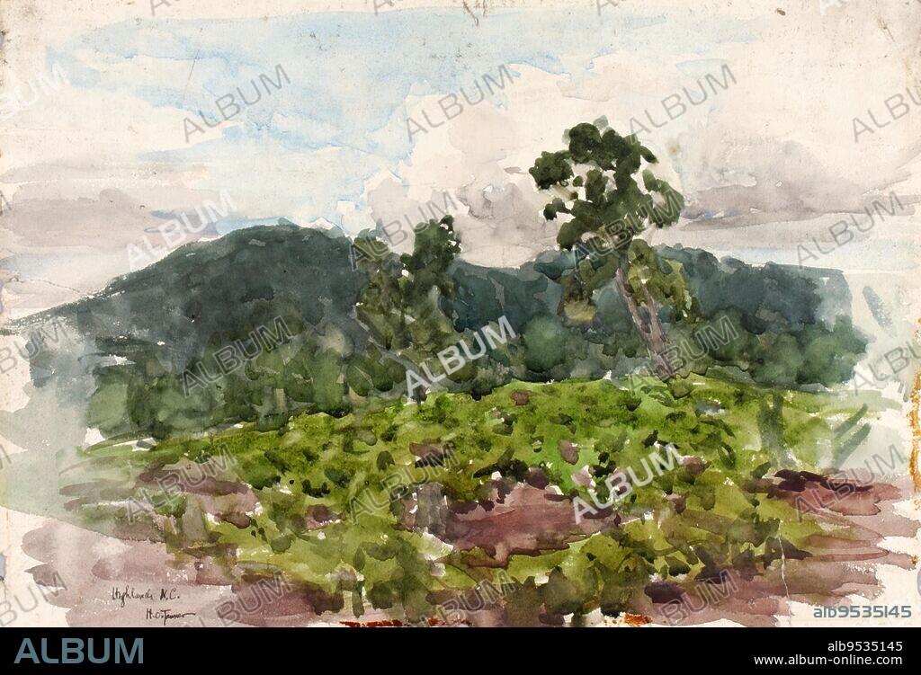 HENRY OSSAWA TANNER. Highlands, N.C. Date: 1889. watercolor and pencil on paper.