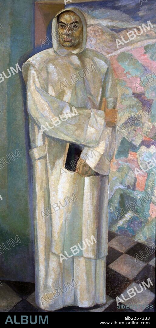 DANIEL VÁZQUEZ DÍAZ. DARIO, RUBEN ( FELIX RUBEN GARCIA SARMIENTO ) ESCRITOR NICARAGUENSE 1867-1916 " RUBEN DARIO VESTIDO DE MONJE " OLEO DE DANIEL VAZQUEZ DIAZ HOGAR CULTURAL COSTA BLANCA. ALTEA  ATENCION: AUTOR CONTEMPORANEO SUJETO A COPYRIGHT ©. EL CLIENTE FINAL ES RESPONSABLE DE LA GESTION DE LOS DERECHOS DE AUTOR CON LAS SOCIEDADES EXISTENTES DE GESTION DE DERECHOS O DIRECTAMENTE CON LOS ORGANISMOS TITULARES DE LOS MISMOS.