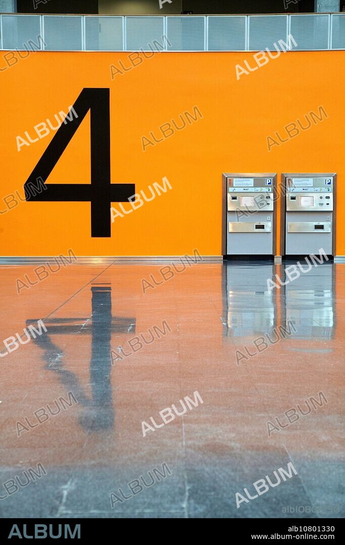 ATMs in a parking, BEC, Bilbao Exhibition Center, Barakaldo, Bizkaia, Euskadi, Spain.
