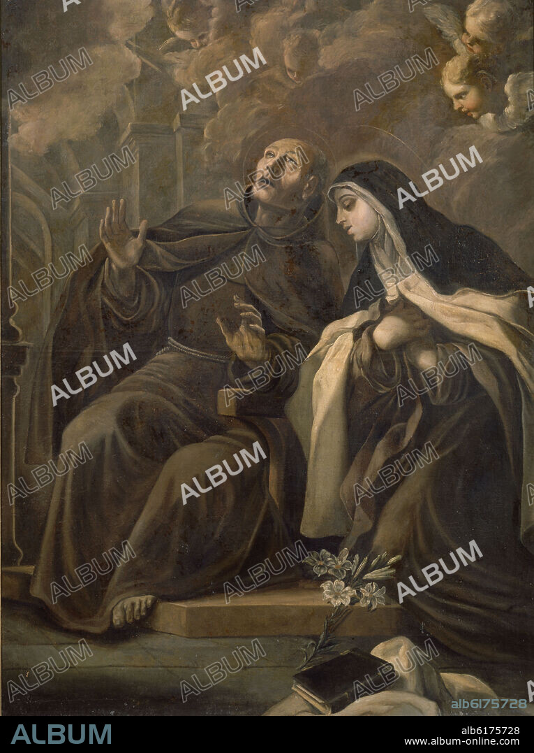 ANTONIO PALOMINO Y VELASCO (1655-1726). SANTA TERESA Y SAN PEDRO DE ALCANTARA - SIGLO XVI.