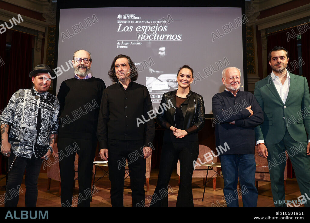 Madrid, 05/02/2024. Presentación del libro de Ángel Antonio Herrera «Los espejos nocturnos» en el Ateneo. Intervienen Joaquín Pérez Azaústre, Mónica Carrillo, Juan Echanove, Miguel Rellán y Jimmy Barnatán. Foto: Tania Sieira. ARCHDC.