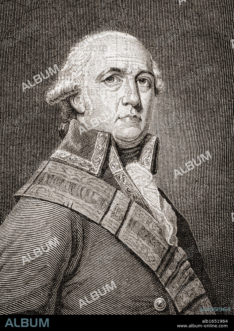 Aleksandr Vasilievich Suvorov, Count Suvorov of Rimnik, Prince of Italy, 1730-1800. Russian General. Engraved by Pannemaker-Ligny after Lienard,from "Histoire de la Revolution Francaise" by Louis Blanc.