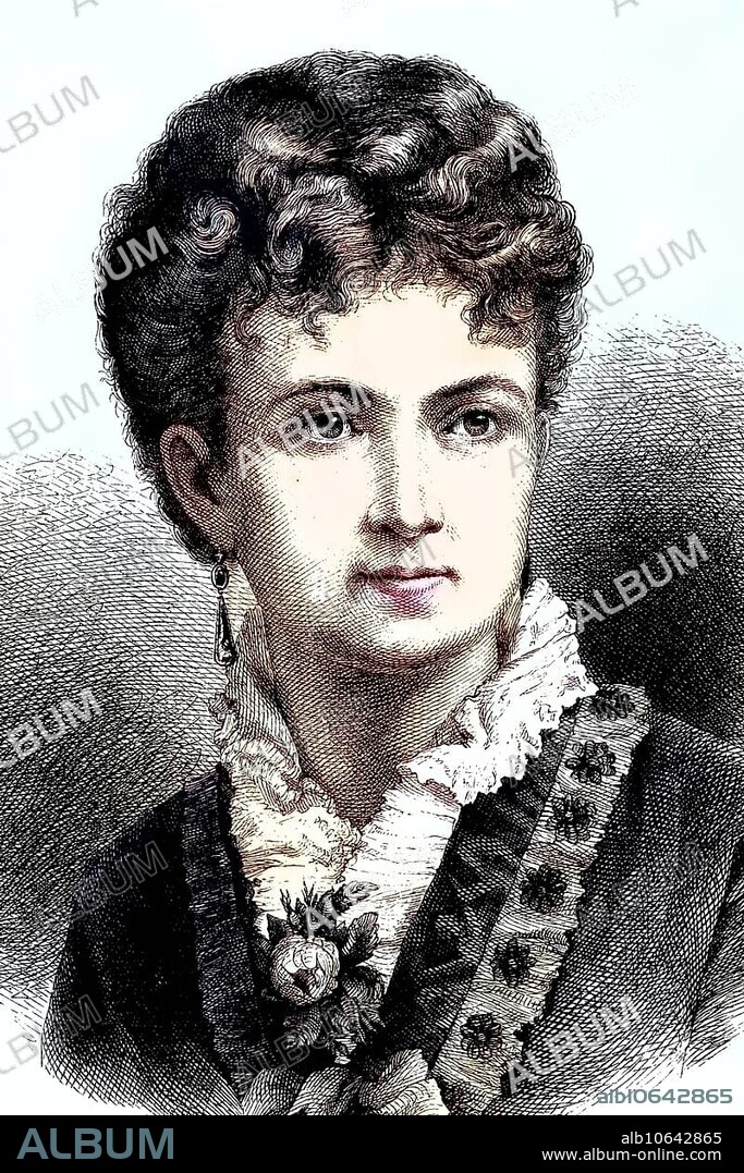 Ann Eliza Young, also known as Ann Eliza Webb Dee Young Denning, An Apostate Mormon Woman, the Nineteenth Wife of the Prophet Brigham Young, Historical, digitally restored reproduction from a 19th century original, colourised, also known as Ann Eliza Webb Dee Young Denning, An Apostate Mormon Woman, the Nineteenth Wife of the Prophet Brigham Young, Historical, digitally restored reproduction from a 19th century original, colourised