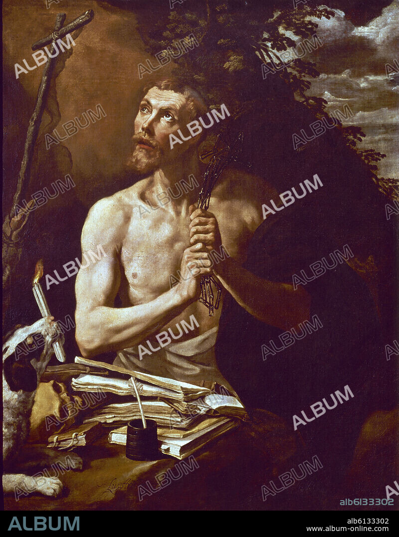 LUIS TRISTAN (1585-1624). Saint Dominic penitent. Santo Domingo penitente. Toledo, House-museum of El Greco.