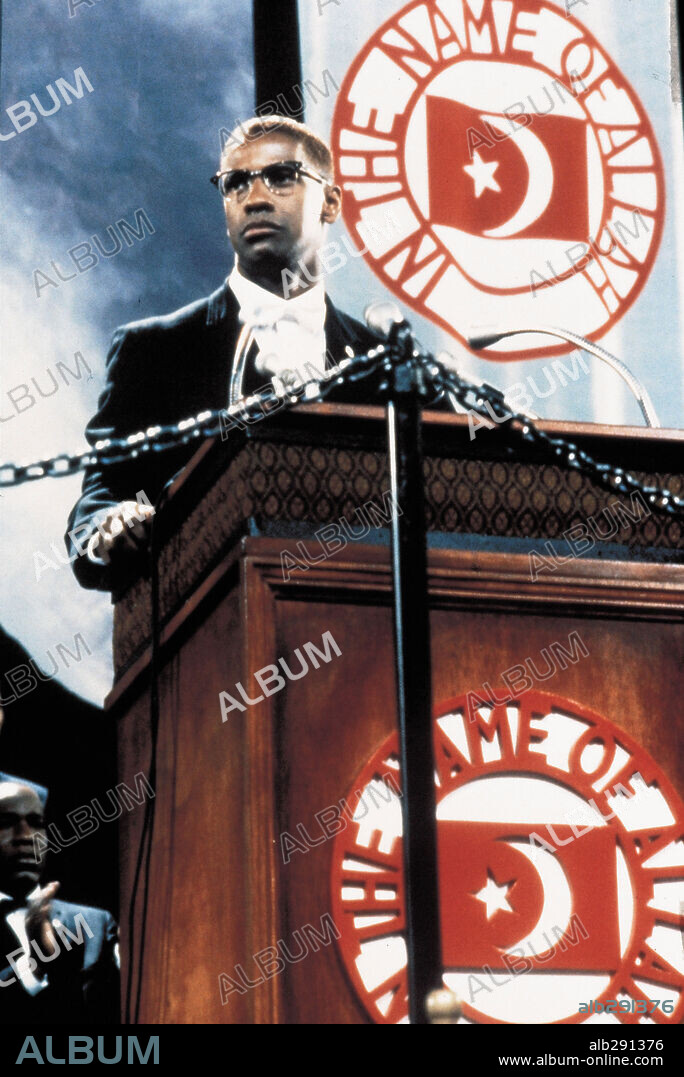 DENZEL WASHINGTON en MALCOLM X, 1992, dirigida por SPIKE LEE. Copyright WARNER BROTHERS.