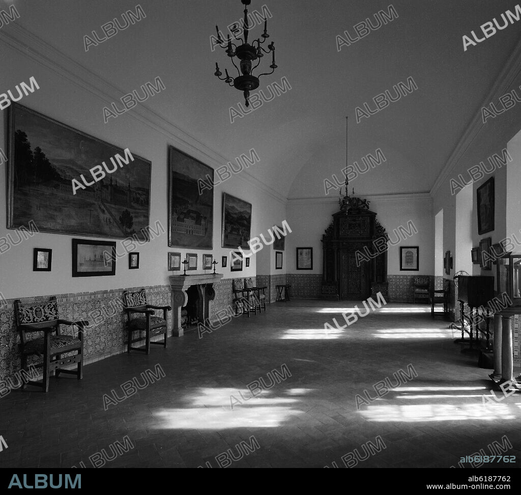 ANTECAMARA DE LOS EMBAJADORES - SIGLO XVI - FOTOGRAFIA EN BLANCO Y NEGRO - AÑOS 60.