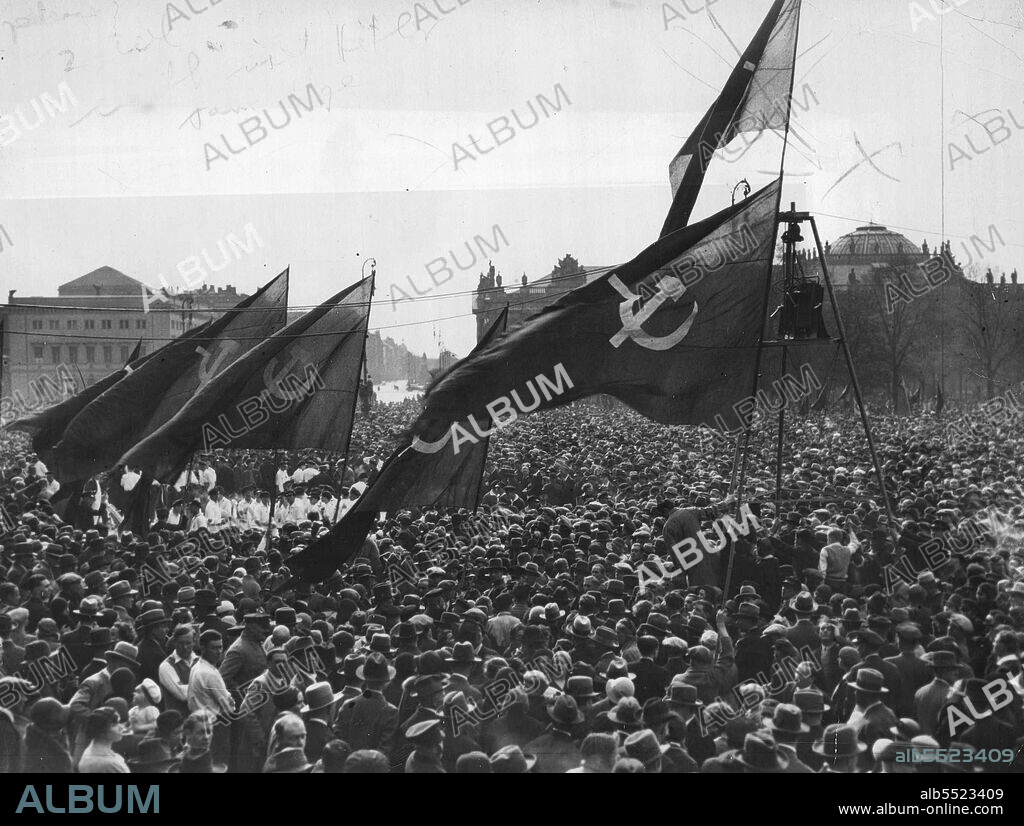 May 1st in Berlin - The giant Communist demonstration in the Berlin Lustgarten on May 1, 32. May 01, 1932. (Photo by Associated Press (A.P. Photos)).