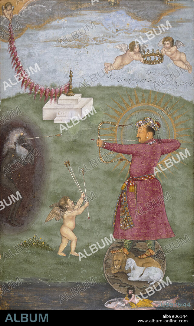 ABU'L-HASAN. Emperor Jahangir Triumphing Over Poverty (image 2 of 2), between c1620 and c1625.