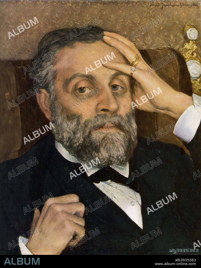 Portrait of Pontus Fürstenberg, 1883 (1945). Fürstenberg (1827-1902) was a Swedish Jewish merchant and art collector A print from Konstnarsforbundets Historia I by Sixten Strombom, Stockholm, 1945.