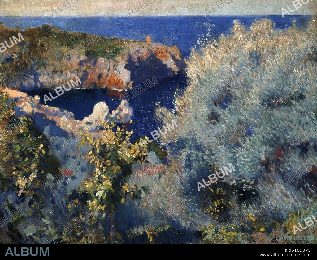 JOAQUIM MIR TRINXET (1873-1940). PAISAJE DE MALLORCA 1901-OLEO LIENZO, 62,5x79,5 CM.
