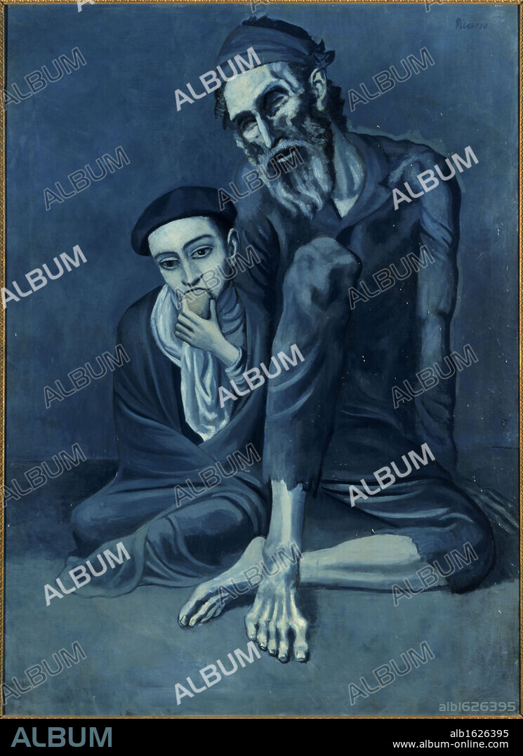 Old Jew and a Boy by Pablo Picasso, 1881-1973, Russia, Moscow, Pushkin Museum of Fine Arts.