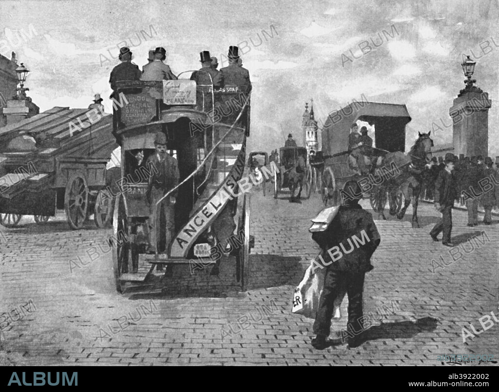'London Bridge, South', 1891. From London City: Its History - Streets - Traffic - Buildings - People by W. J. Loftie. [The Leadenhall Prefs, London, 1891].
