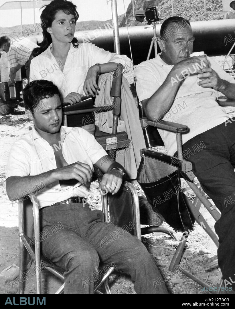 MADLYN RHUE, RONALD NEAME and SAL MINEO in ESCAPE FROM ZAHRAIN, 1963, directed by RONALD NEAME. Copyright PARAMOUNT PICTURES.