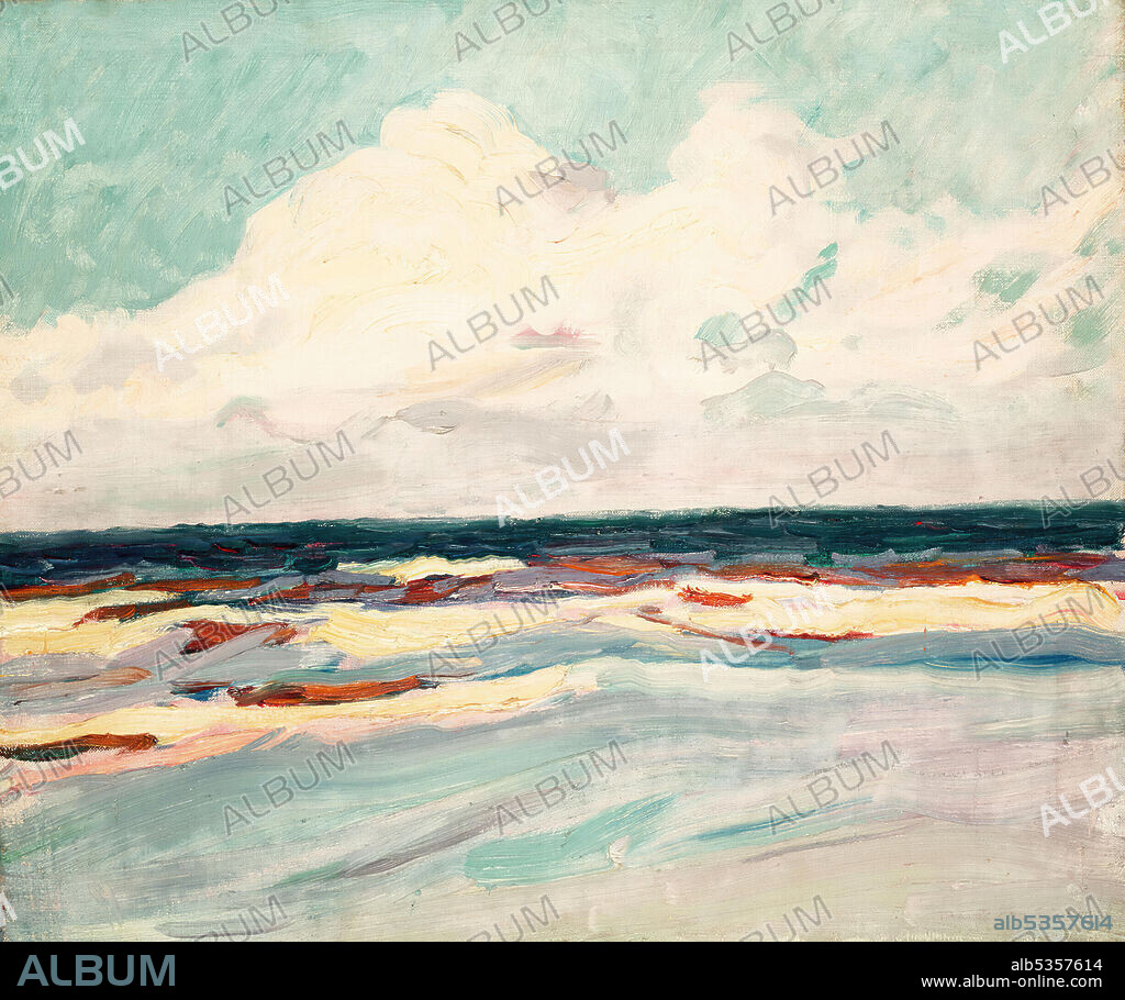 Joaquin Sorolla/ Playa de Valencia, Ca 1908. Óleo sobre lienzo 47,5x 56 cm.
