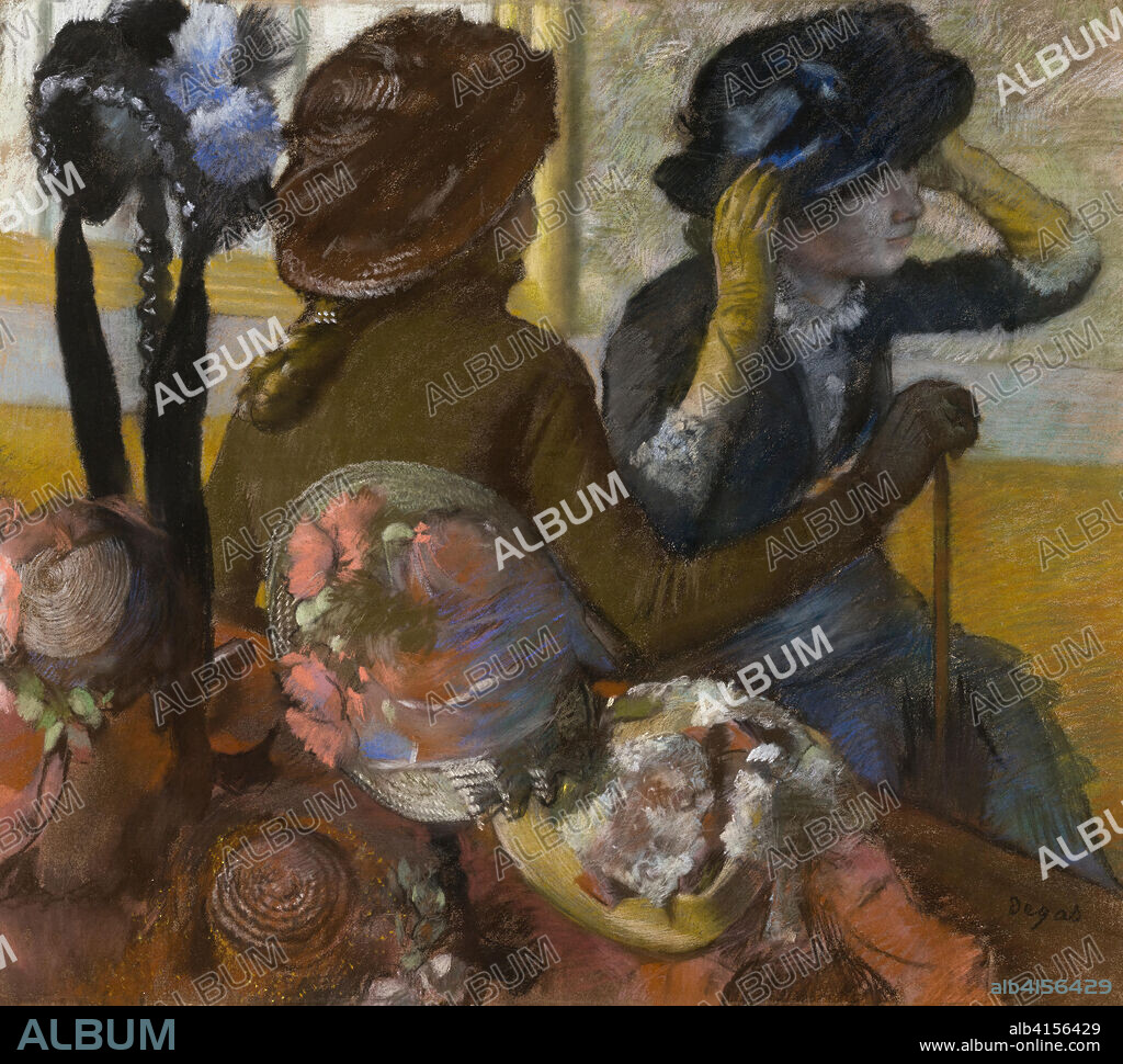 Edgar Degas (París, 1834-1917). En la sombrerería (1882). Pastel sobre papel. 75,5 x 85,5 cm.