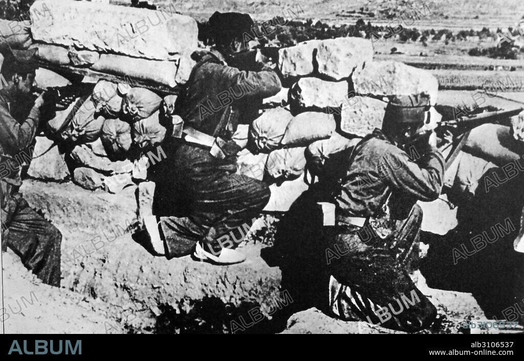 Republican position at the Battle of Brunete (6 July – 25 July 1937), Fought 15 miles west of Madrid, was a Republican attempt to alleviate the pressure exerted by the Nationalists on the capital and on the north during the Spanish Civil War. Although initially successful, the Republicans were forced to retreat from Brunete and suffered devastating casualties from the battle.
