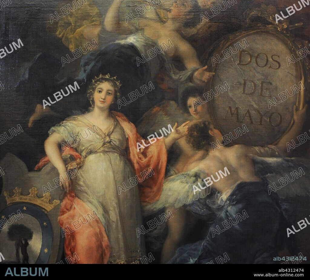 Francisco de Goya y Lucientes (1746-1828). Spanish painter. Allegory of the Villa of Madrid, 1810. Detail. History Museum. Madrid. Spain.