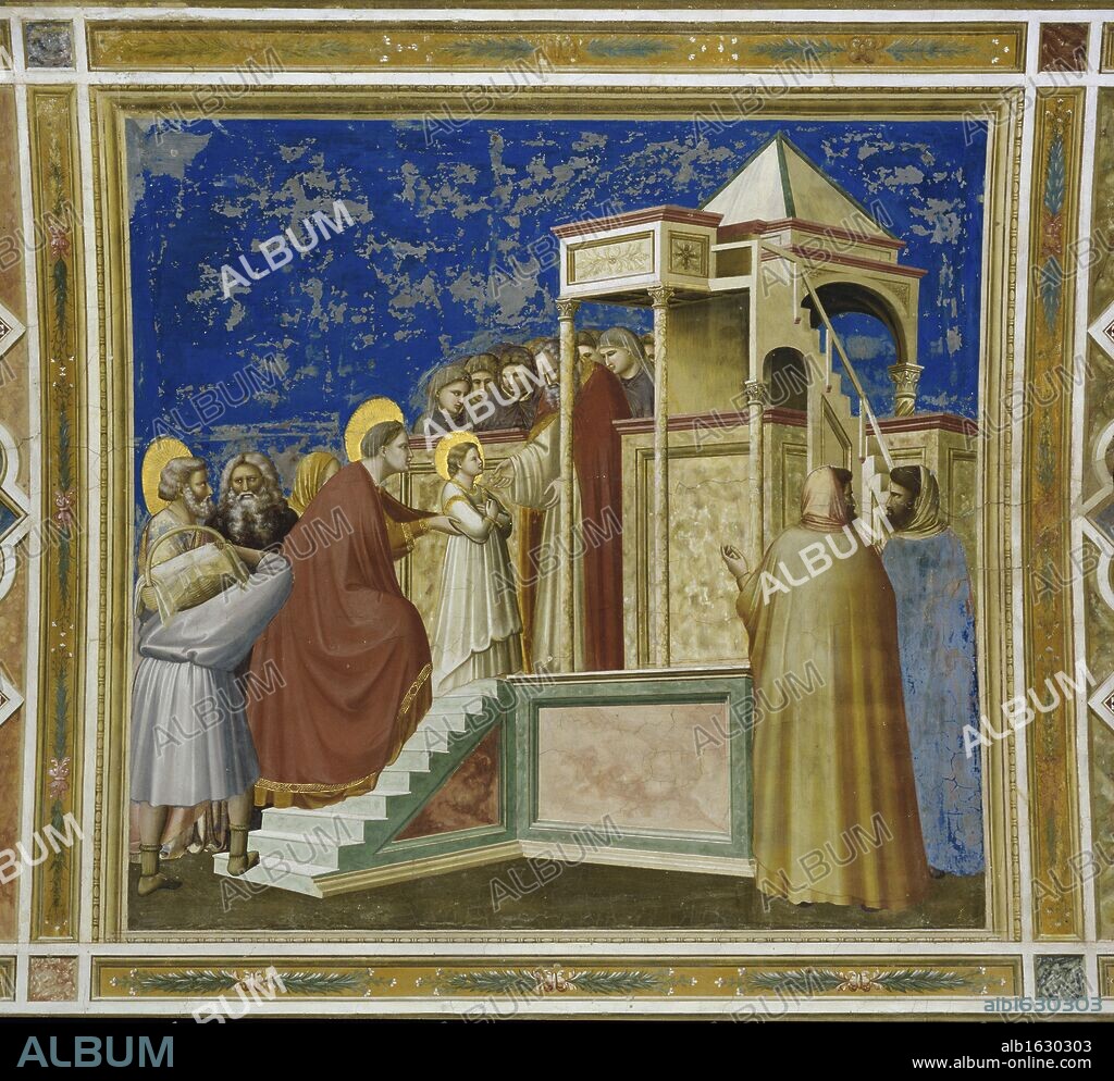 Presentation of the Virgin in the Temple   c. 1305-1313,   Fresco Giotto di Bondone c. (1266-1337 /Florentine)  Arena Chapel, Cappella degli Scrovegni, Padua.