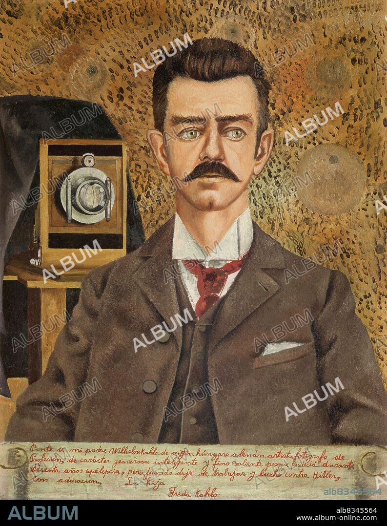 Frida Kahlo / 'Portrait of my Father Wilhelm Kahlo', 1952, Oil on masonite, 61 x 47 cm. Museo Frida Kahlo.