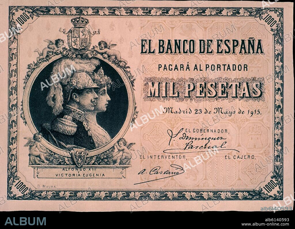 BILLETE DE 1000 PESETAS 1915.