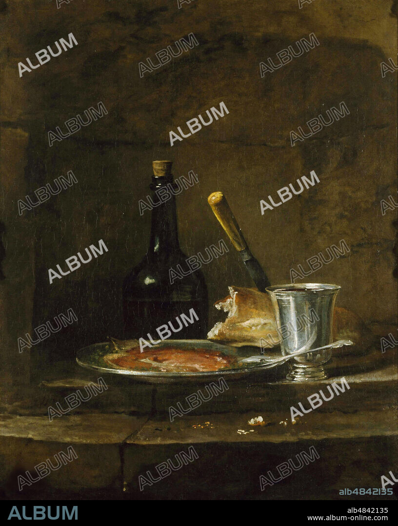 JEAN BAPTISTE SIMEON CHARDIN. Preparing the Breakfast, or The Silver Goblet.