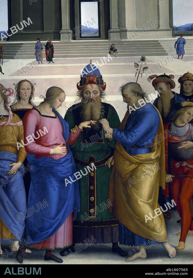 The Marriage of the Virgin by Pietro Perugino,  c. 1500-1504,  (c.1450 -1523).