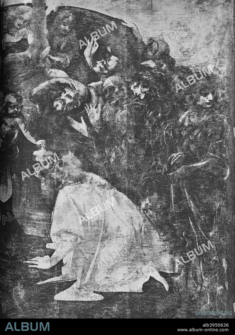 'Adoration of the Magi - Right-hand lower portion', c1481 (1945). The painting is held by the Uffizi Gallery, Florence. From The Drawings of Leonardo da Vinci. [Reynal & Hitchcock, New York, 1945].