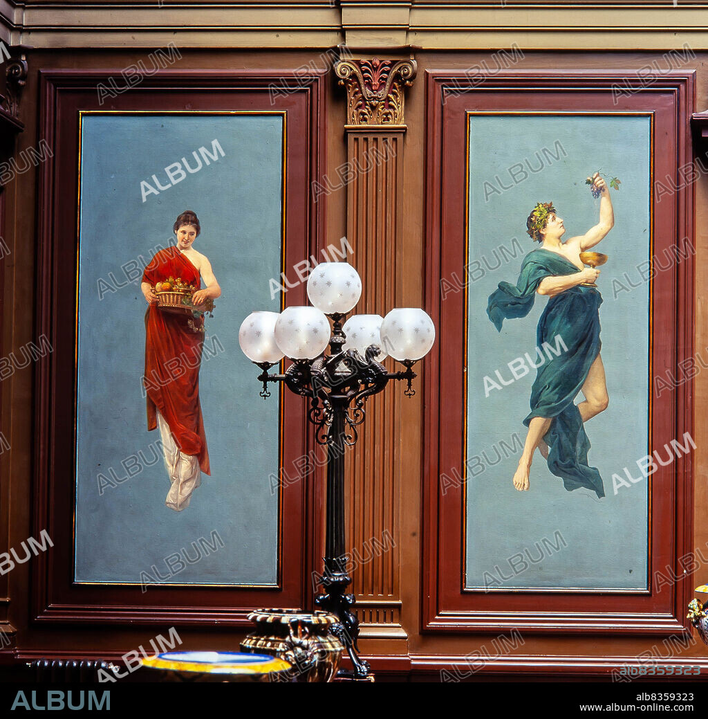 Eduard Llorens i Masdeu / Pinturas decorativas del Palau Casades, actual Ilustre Colegio de la Abogacía de Barcelona, 1891.