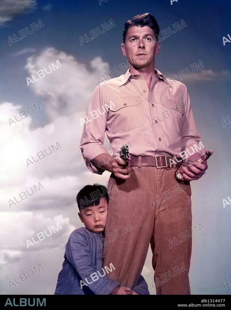 DANNY CHANG and RONALD REAGAN in HONG KONG, 1952, directed by LEWIS R. FOSTER. Copyright PARAMOUNT PICTURES.