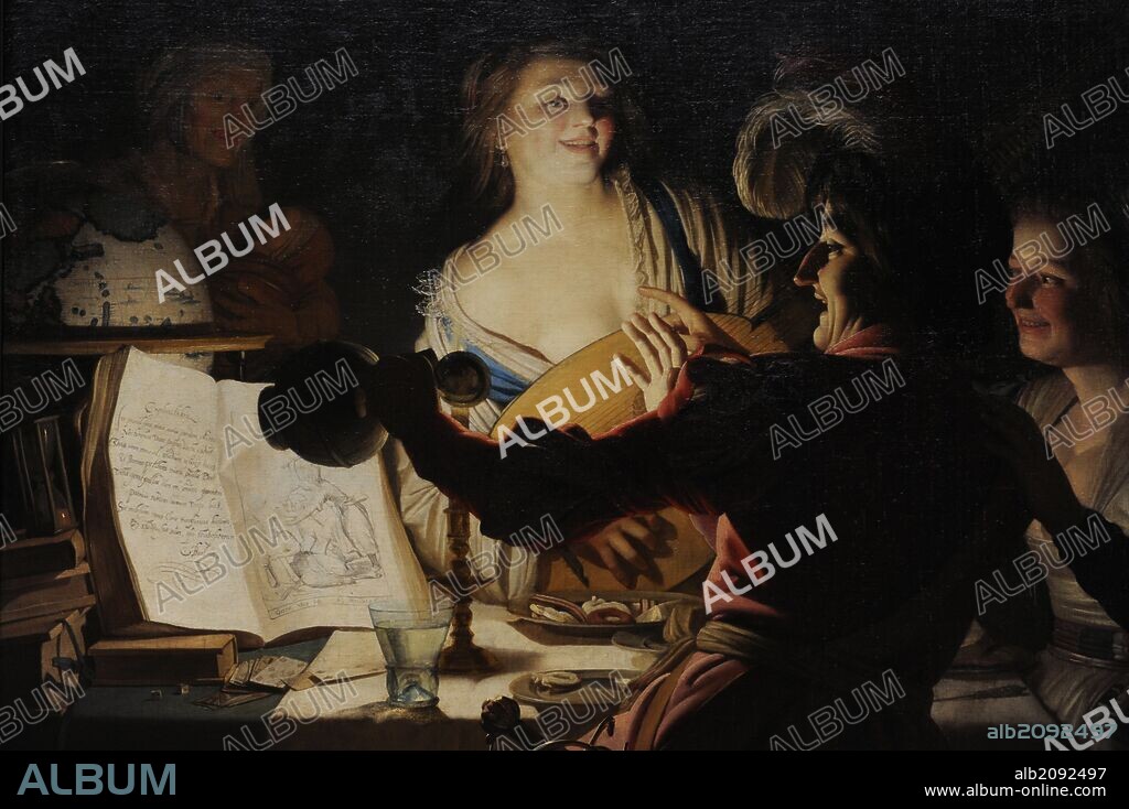 Gerard van Honthorst (1592-1656). Flemish painter. The Debauched Student, 1625. Alte Pinakothek. Munich. Germany.