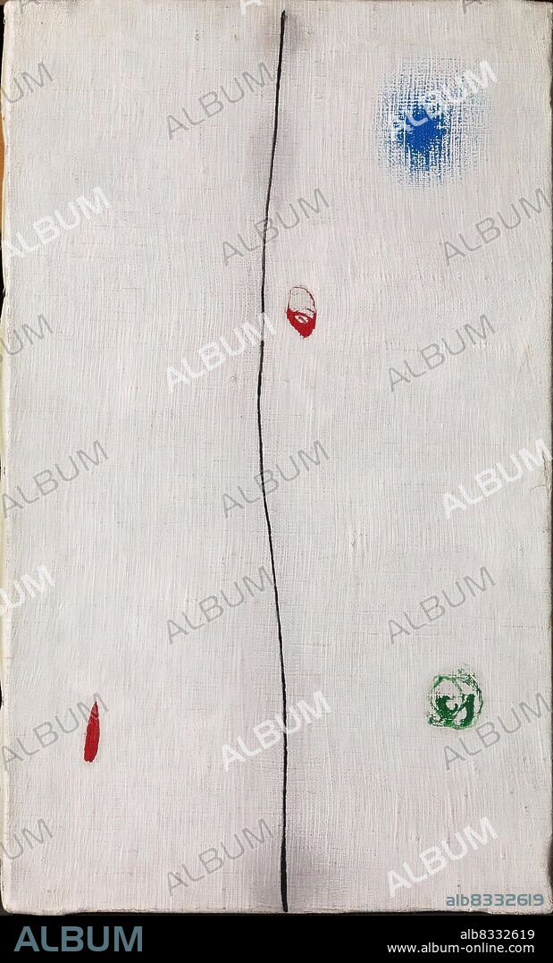 Joan Miro/ Hacia el infinito, 1968. Óleo sobre tela. 41 x 24 cm.