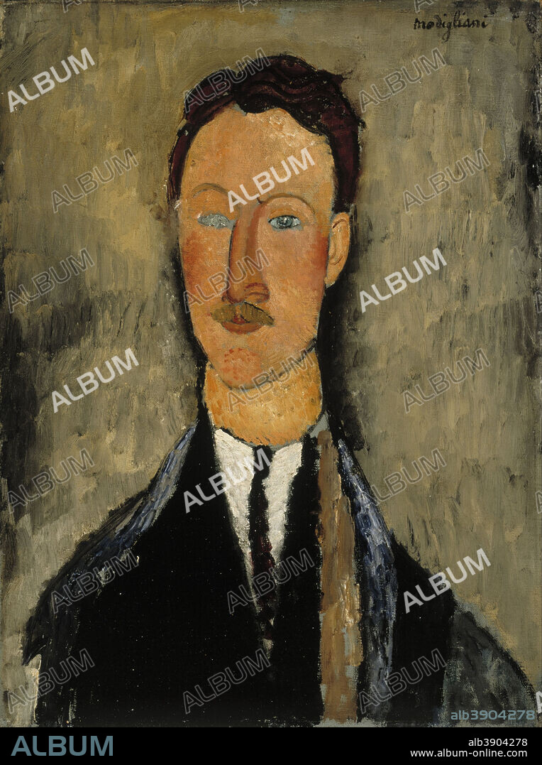 AMEDEO MODIGLIANI. Portrait of the Artist Léopold Survage. Date/Period: 1918. Painting. Oil on canvas. Width: 46 cm. Height: 61.5 cm.