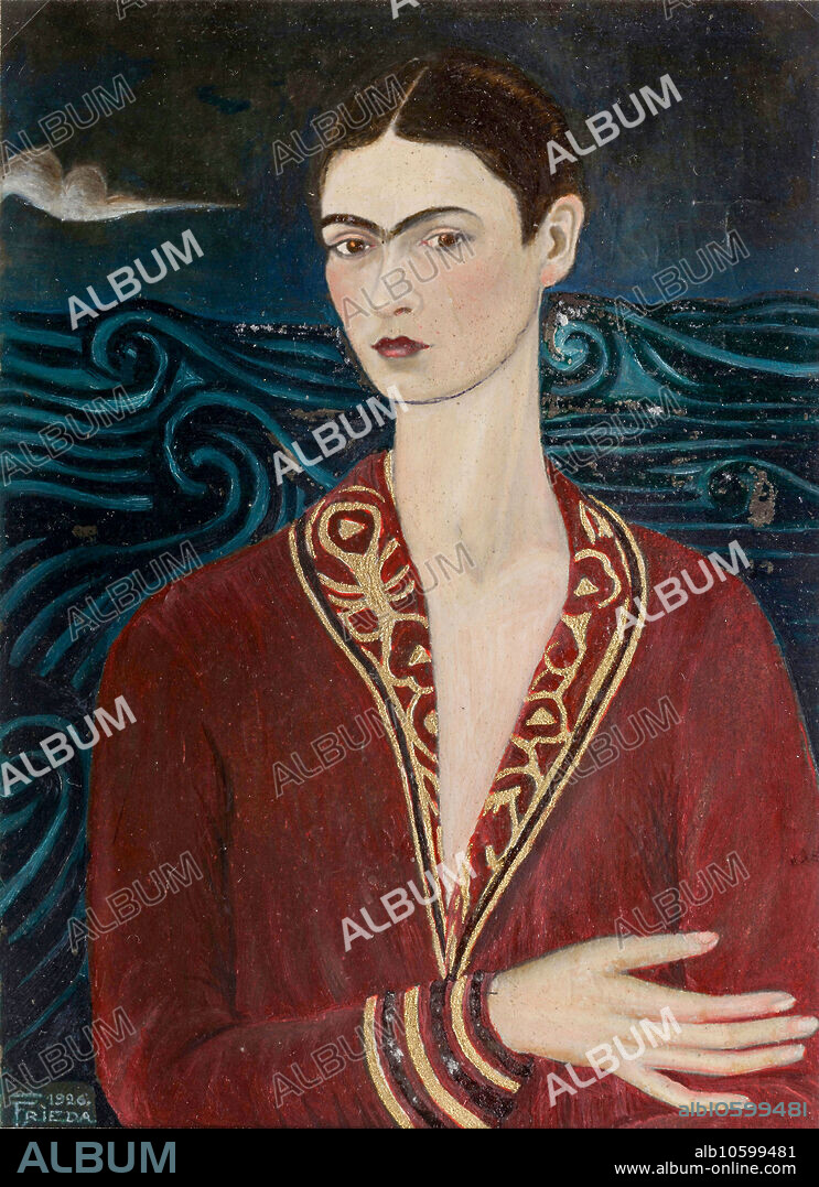 FRIDA KAHLO. Self-Portrait Wearing a Velvet Dress.