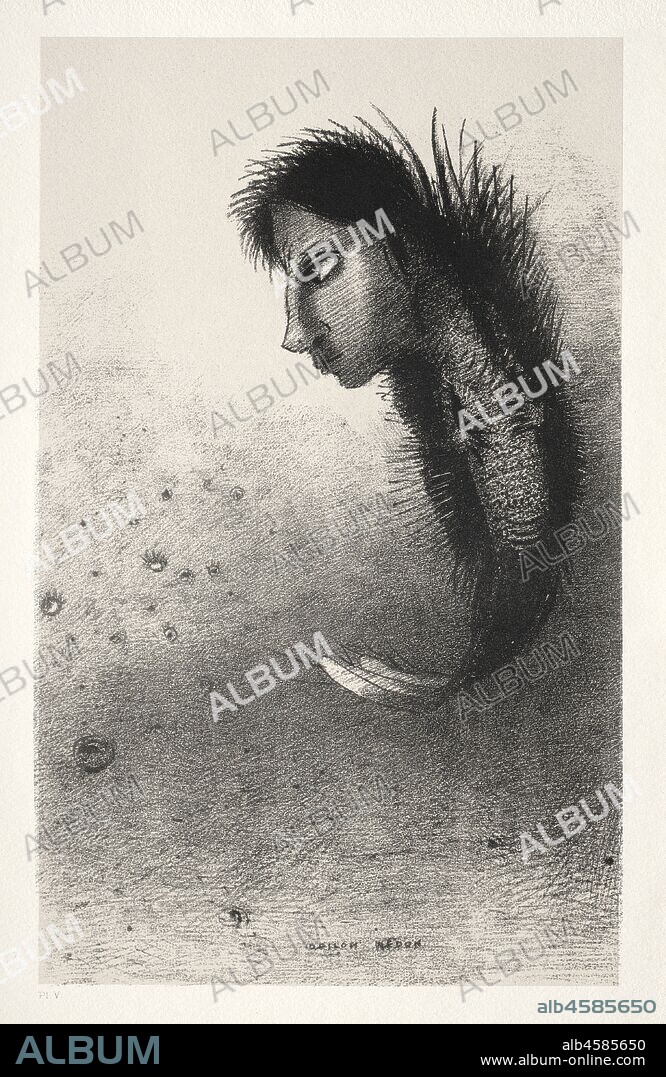The Temptation of Saint Anthony (First Series): Then There Appears a Singular Being, Having the Head of a Man on the Body of a Fish, 1888.