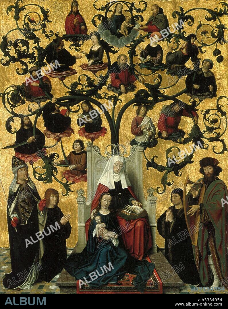GERARD DAVID. Saint Anne Family Tree.