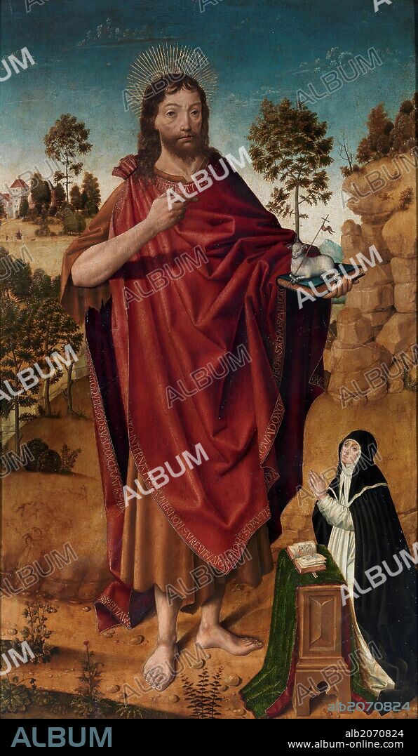 Diego de la Cruz / 'San Juan Bautista y una donante', 1480-1485, Escuela Española, Óleo sobre Tabla, 96 cm x 60 cm, P02516.