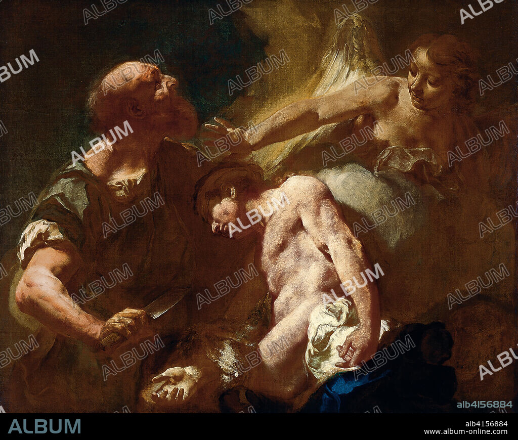 GIOVANNI BATTISTA PIAZZETTA. Giambattista Piazzetta (Venice, 1682-1754). The Sacrifice of Isaac (ca. 1715). Oil on canvas. 100 x 125.5 cm.