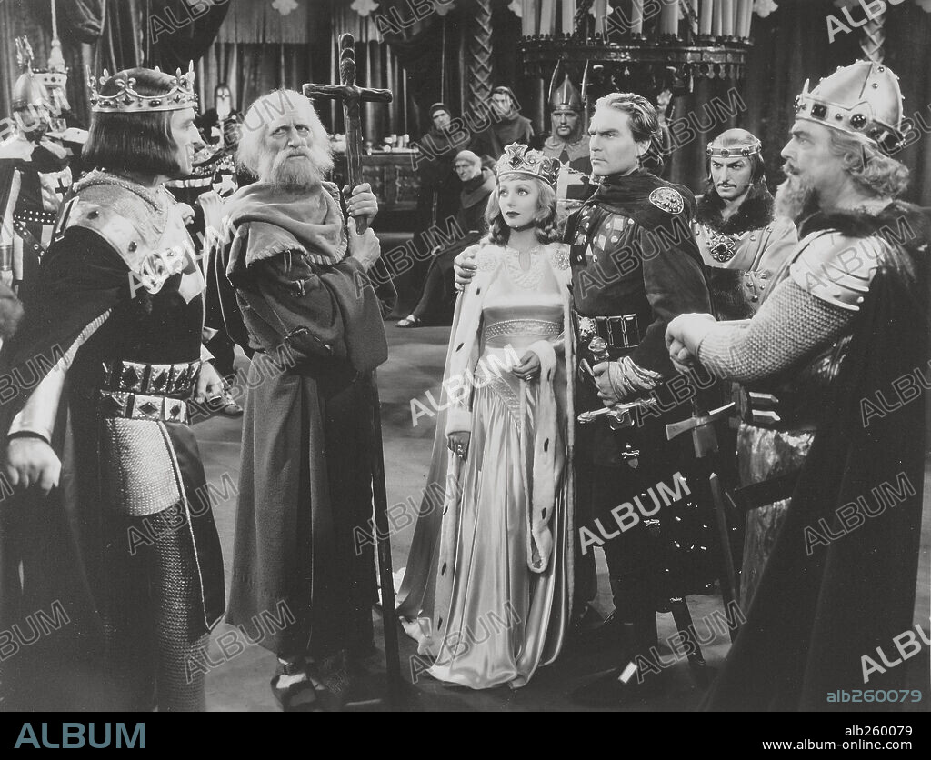 C. AUBREY SMITH, HENRY C. GORDON, HENRY WILCOXON, LORETTA YOUNG and MONTAGU LOVE in THE CRUSADES, 1935, directed by CECIL B DEMILLE. Copyright PARAMOUNT PICTURES.