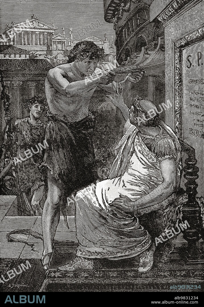 Miss Kate Bateman in the role of Richmond from the Shakespeare play Richard III. Kate Josephine Bateman Crowe, 1842 1917. American actor.